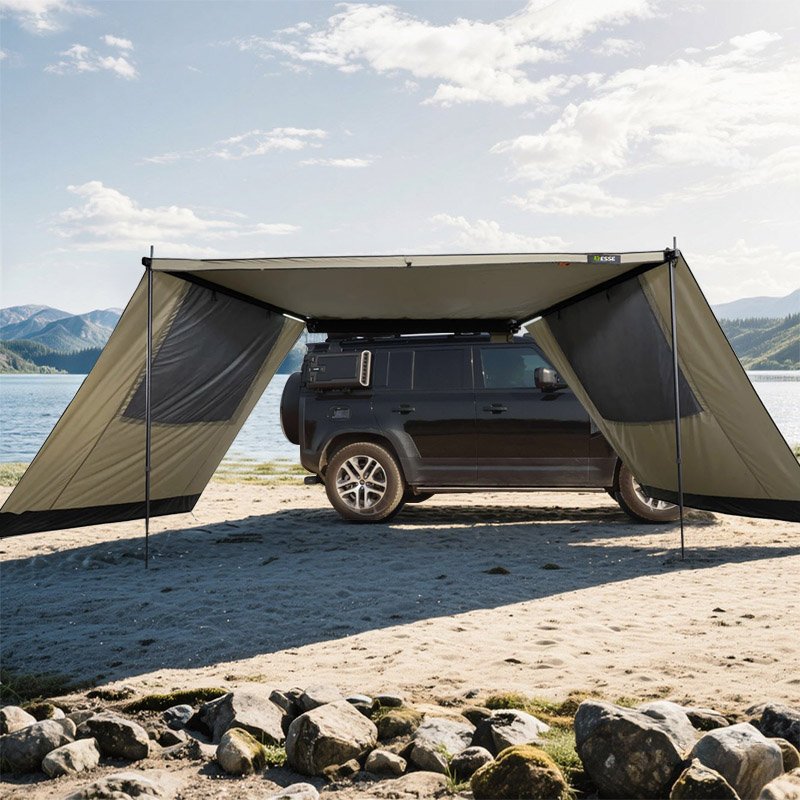 AWNING 120 DEGREES with ridge pole 2×2-2